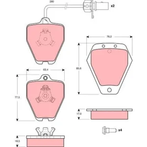 Hit cenowy KLOCKI HAM. AUDI P. A6 2,4-2,8 QUATTRO 97-05 Z CZUJNIKIEM
